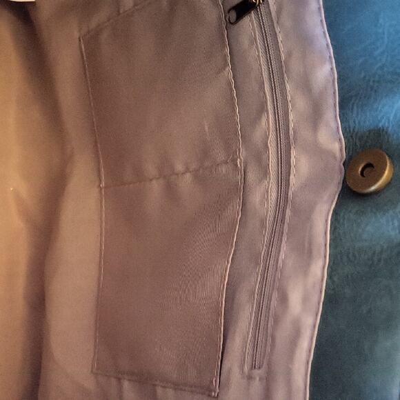 Classic Teal and Brown Tote Bag with Brown Faux Leather Accents - Picture 6 of 13